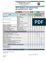 Distributivo UEJB Año Lectivo 2019 2020