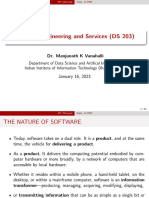 Software Engineering and Services (DS 203) : Dr. Manjunath K Vanahalli