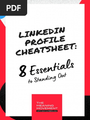 LinkedIn profile Cheat sheet