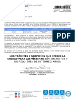 Los Trámites Y Servicios Que Ofrece La Unidad para Las Víctimas Son Gratuitos Y No Requieren de Intermediarios