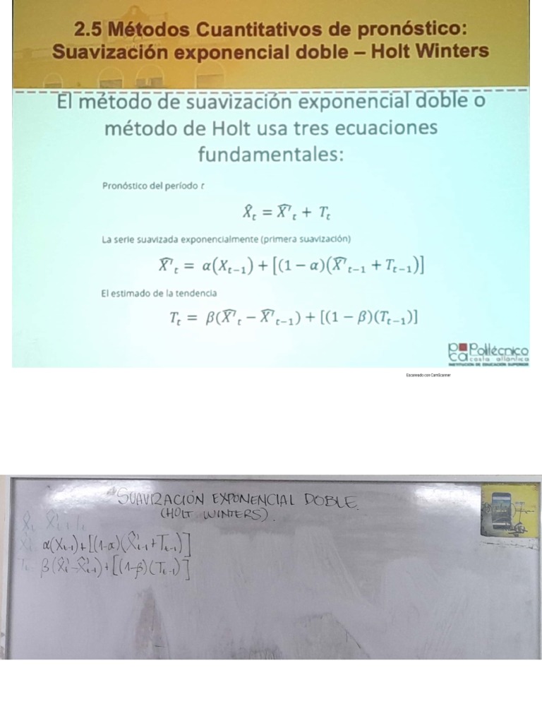Suavizacion Exponencial Doble (Holt Winters) | PDF
