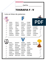 Atividades Ortografia FV