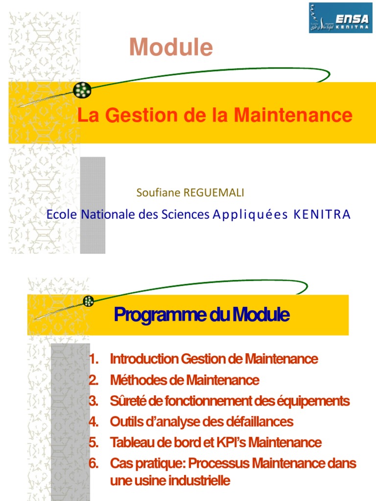 Gestion de La Maintenance P1 | PDF