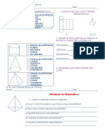 Atividade Com Sólidos Geométricos