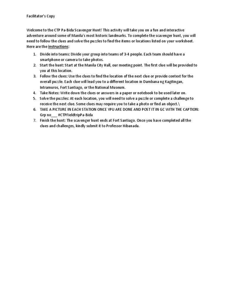 CTP Field Trip Worksheet PDF