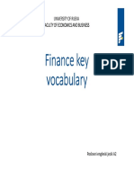 Finance key vocabulary