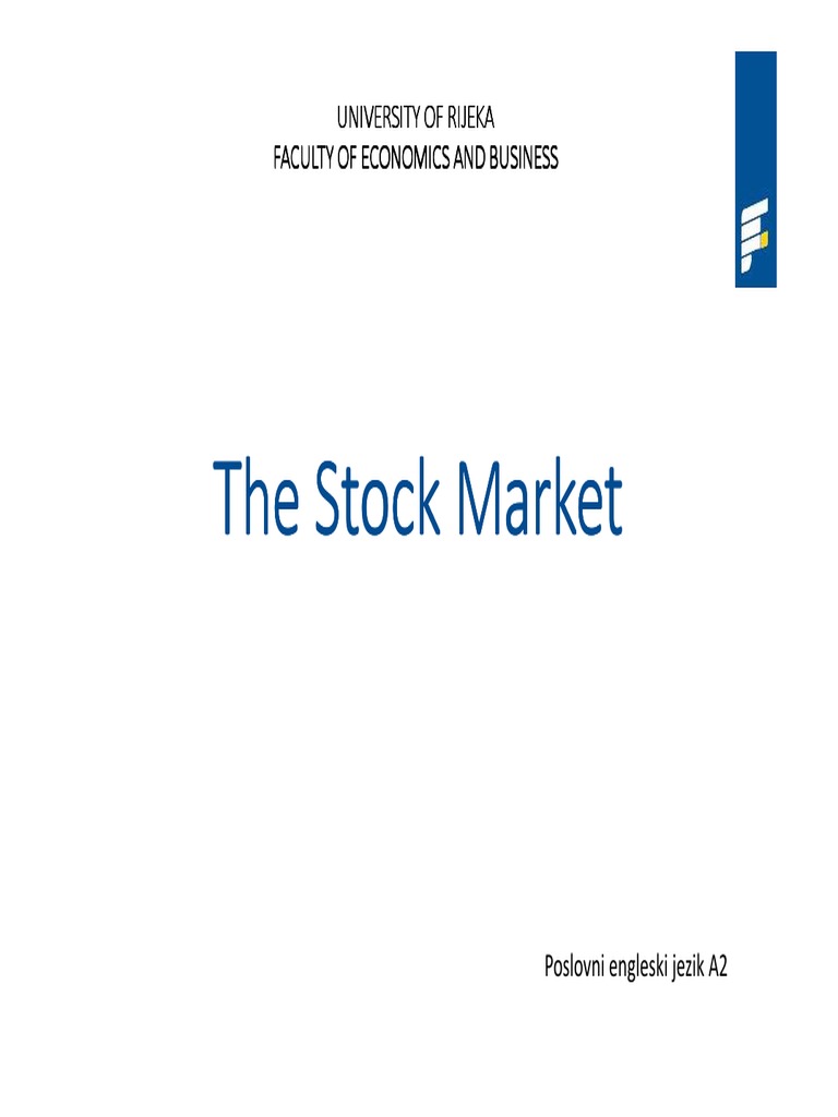 The Stock Market | PDF | Stocks | Financial Markets