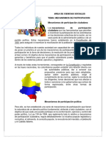Mecanismos participación política Colombia