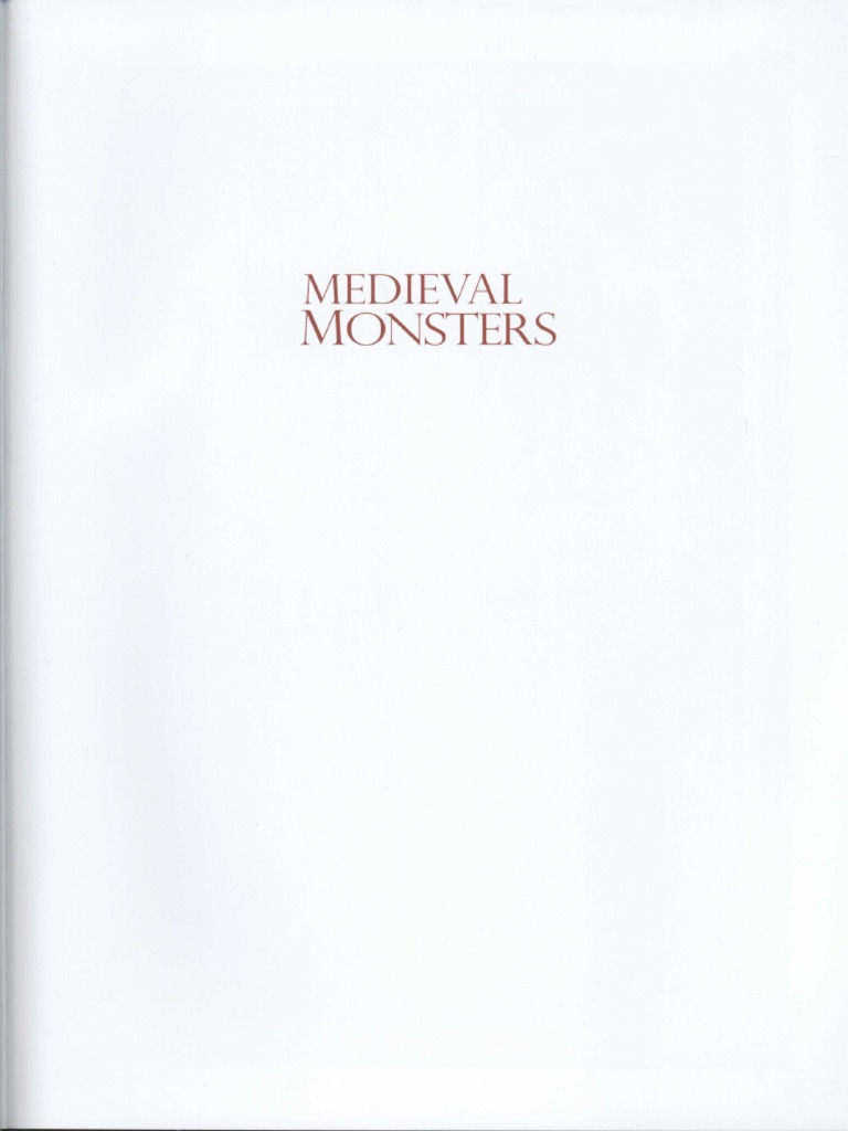 Medieval Monsters Pdf