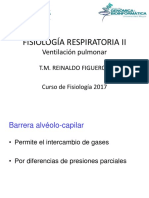 Fisiología Respiratoria II: Intercambio Gases Alvéolo-Capilar