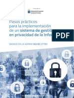 Pasos Prácticos para La Implementación de Un Sistema de Gestión en Privacidad de La Información