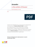 Notes On The Archive of Nicanor by Alexander Fuks