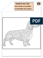 Cachorro dançante para colorir