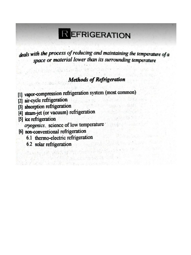 Refrigeration PDF