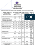 Training List For DepEd Format