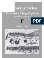 Military Articles of the Yverdon Encyclopedie. 8 Fanion - Fusil