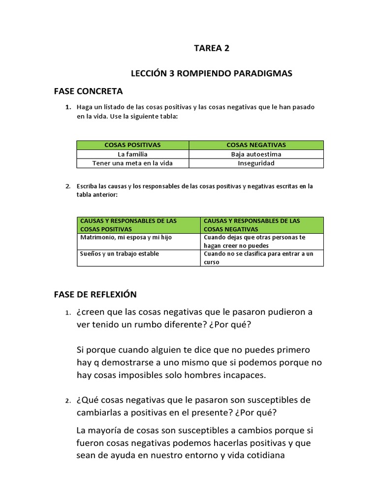 Tarea 2 | PDF | Crecimiento personal y profesional