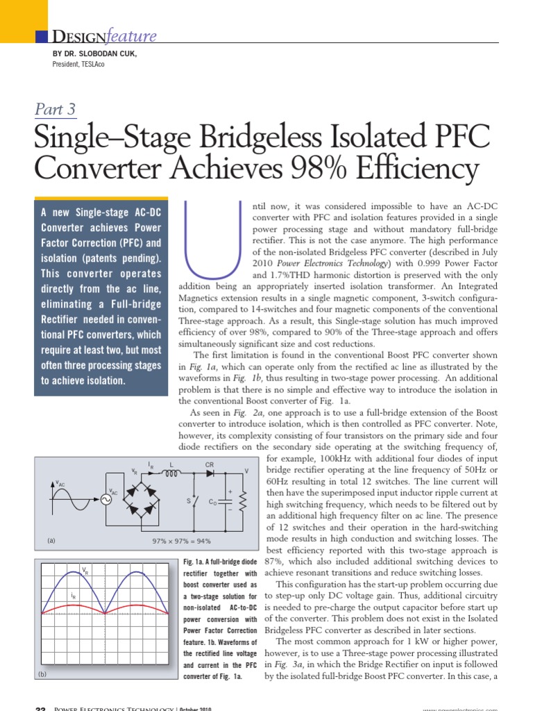 Single Stage PFCconverter | PDF | Rectifier | Power Electronics