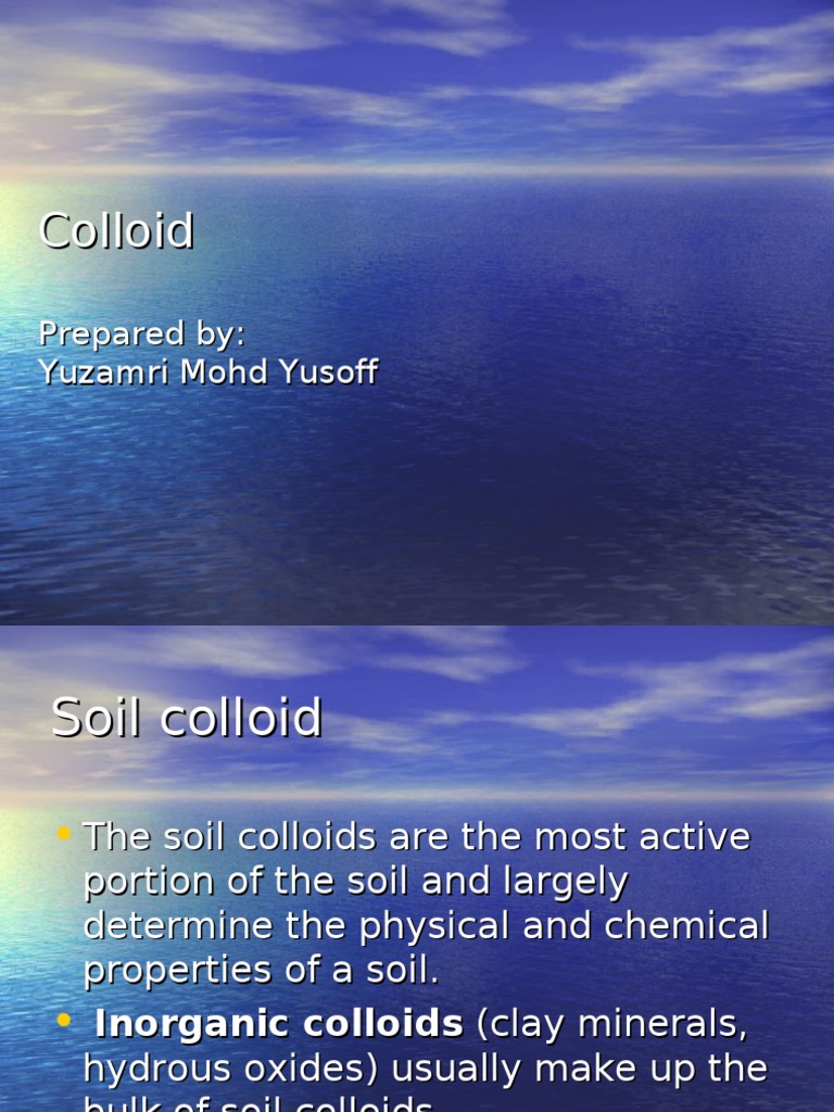 Soil Colloid Ion Soil