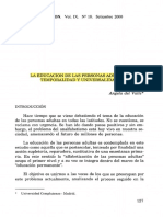 1. La educación de las personas adultas. Temporalidad y universalidad