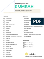 Hajj Umrah Checklist