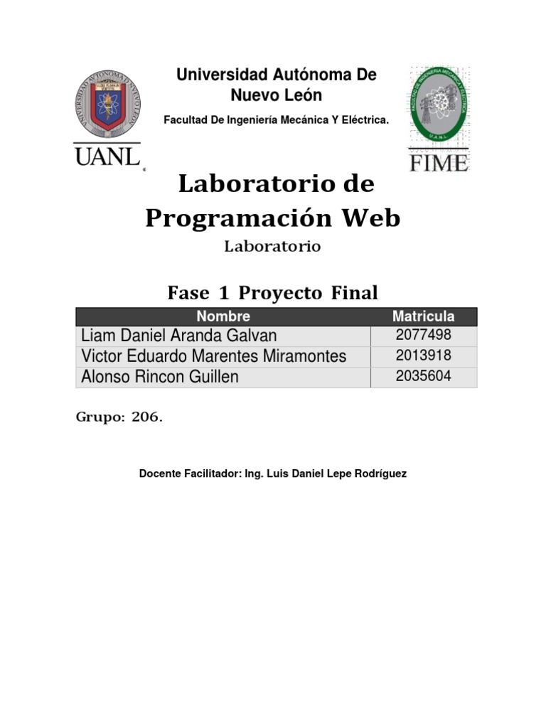 Fase1 Proyecto Final 1 | PDF | Informática