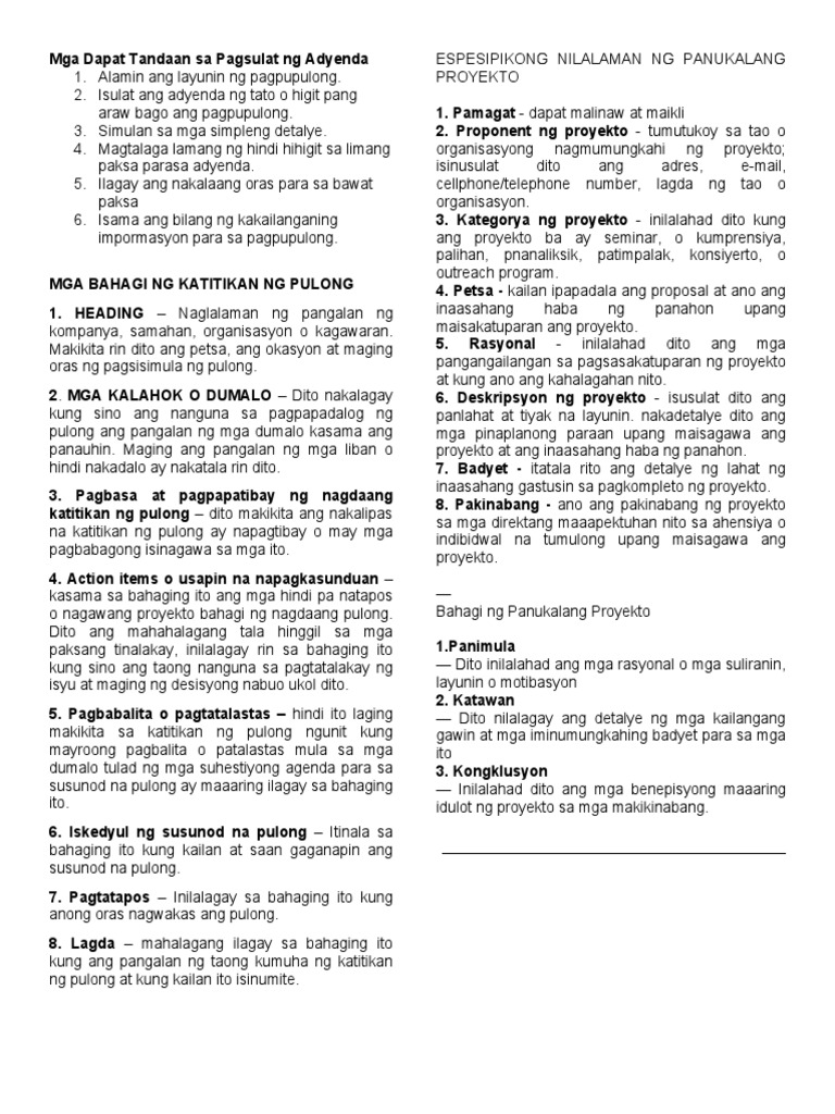 Filipino Reviewer | PDF