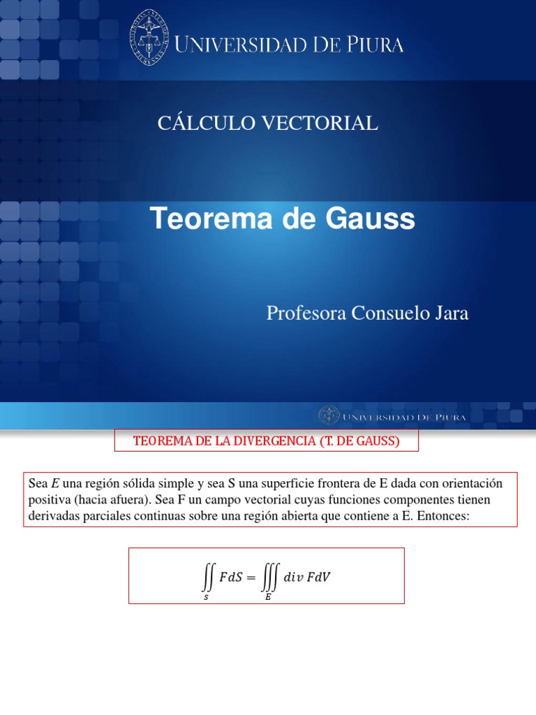 Teorema de La Divergencia Descargar gratis PDF Divergencia Vector