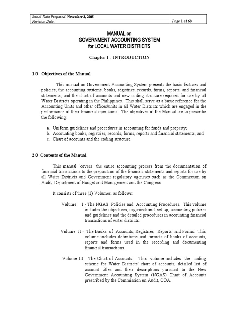 WD Accounting Manual VolL. I PDF