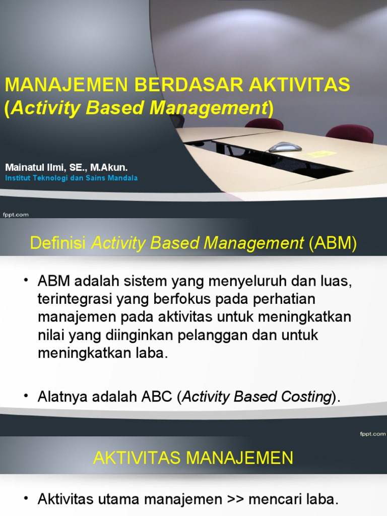 Manajemen Berdasar Aktivitas untuk Efisiensi | PDF