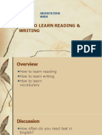 Study Skills - Reading & Writing