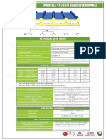 Profile 45 250 Sandwich Panel Techincal Datasheet