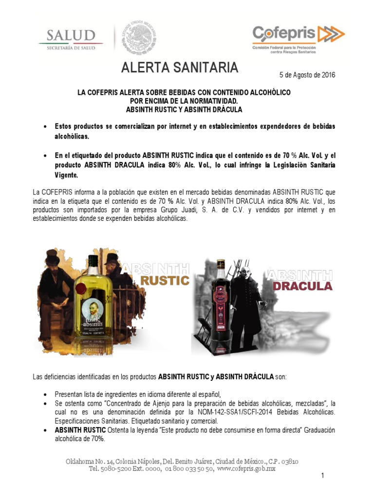 Alerta sobre Absinth Rustic y Drácula | PDF