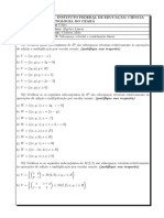 Álgebra Linear - 3 Lista