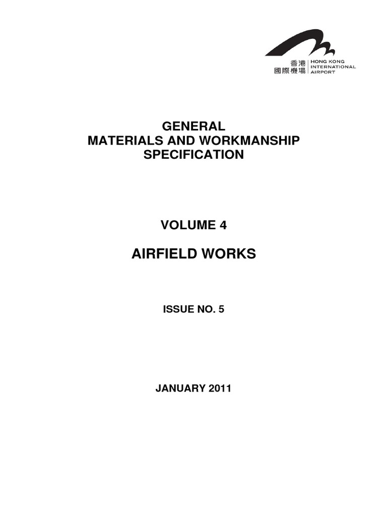 General Materials and Workmanship Specification Volume 4 | PDF