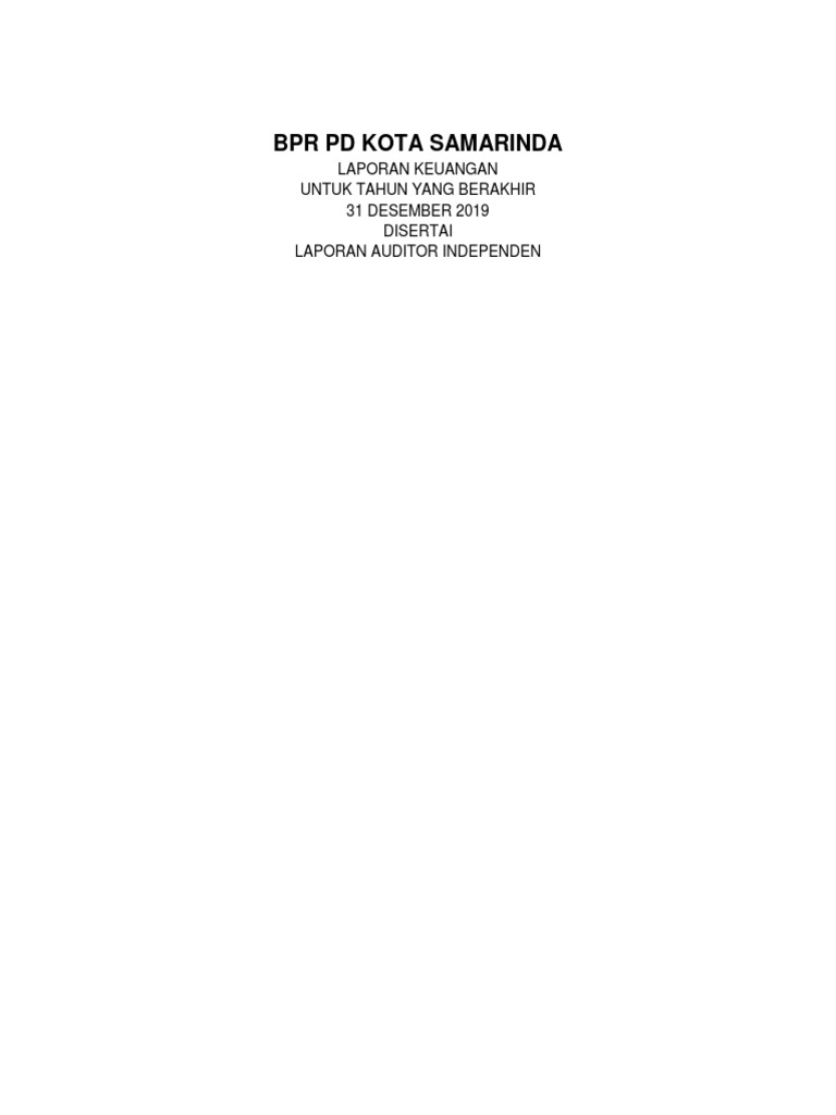 Laporan Keuangan BPR Tahun 2019 Hd6D2iWuZC | PDF
