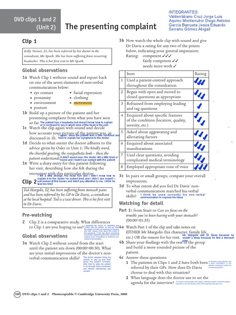 The Presenting Complaint Pdf