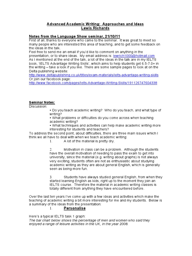 Advanced Academic Writing Pdf