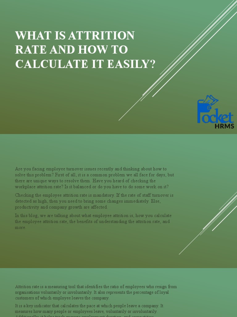 What is Attrition Rate and How to Calculate It Easily PDF