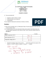 Chemistry pp3 Form 4 Marking Scheme Zeraki Achievers 9.0 - April 2023
