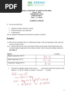 Chemistry pp3 Form 4 Marking Scheme Zeraki Achievers 9.0 - April 2023