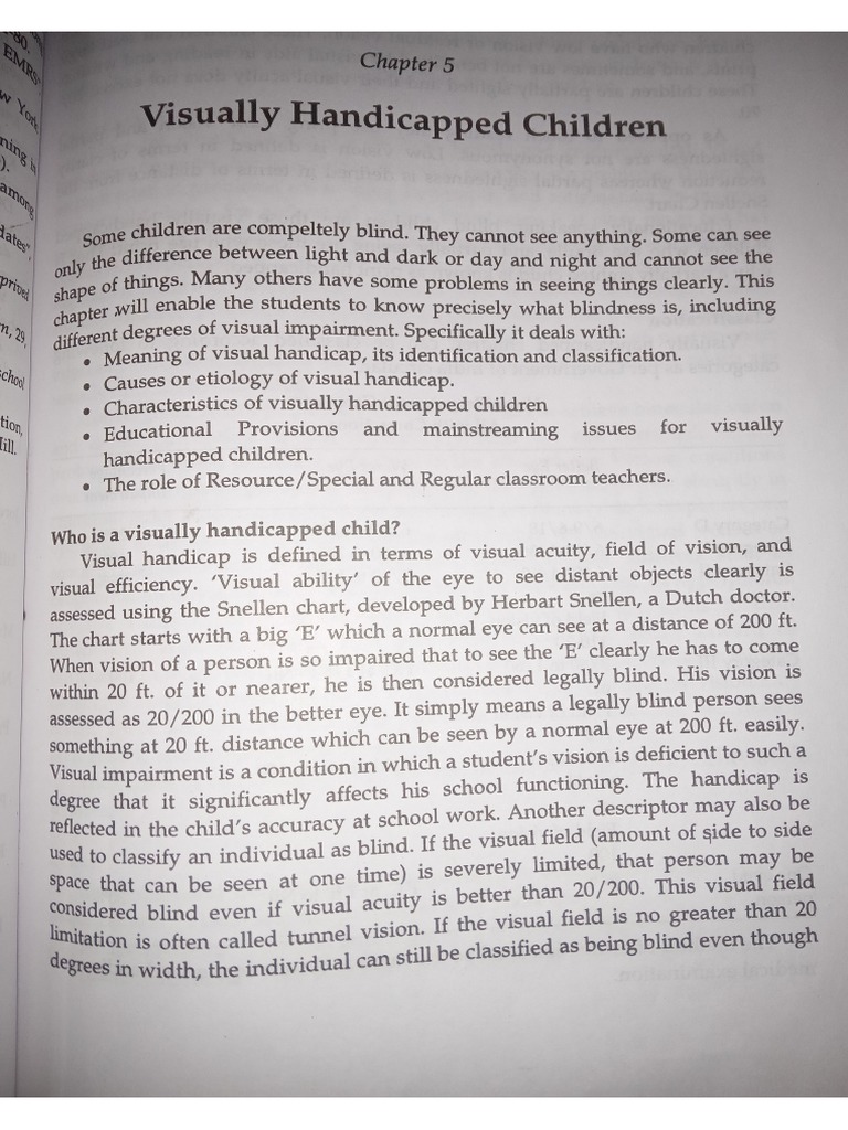 Visually Handicapped PDF