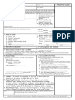 Form B10 (New) PROOF OF CLAIM To Courts or Us Commisioner For A Bond