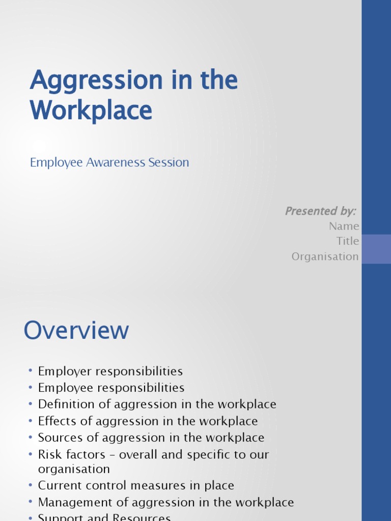 Managing Aggression In Healthcare