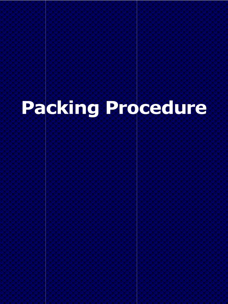 Packing Procedure PDF