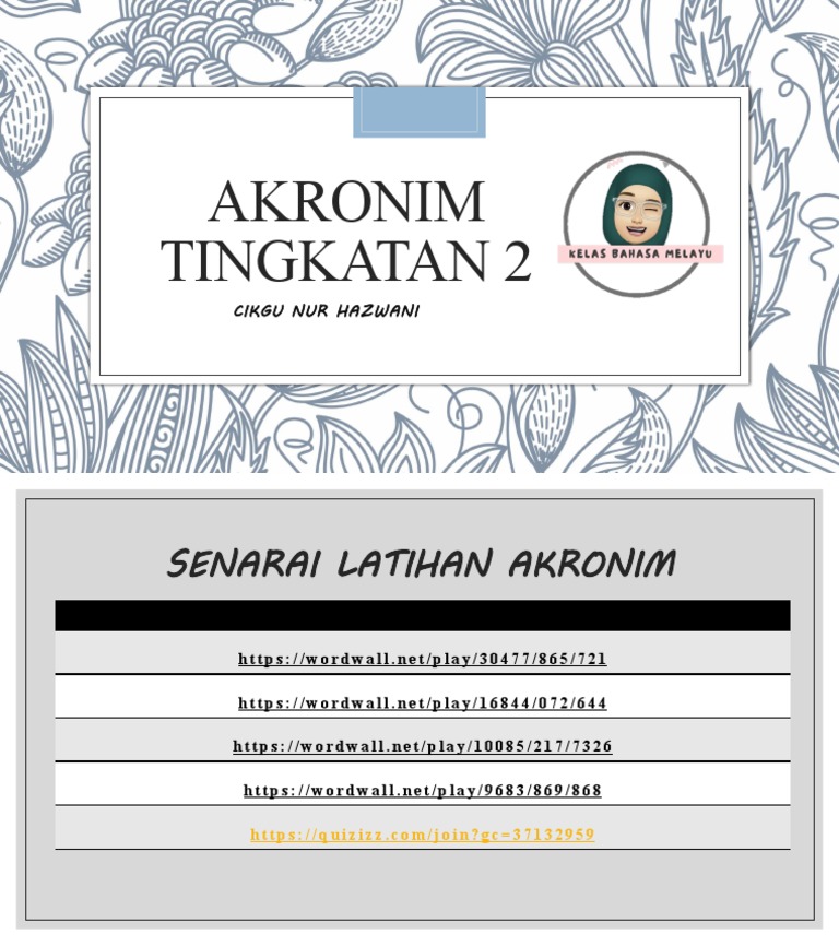 Latihan Akronim Tingkatan 2 | PDF | Technology & Engineering