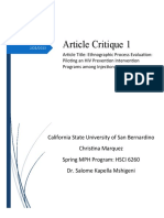 Article Critique 1 - Christina Marquez 007394927