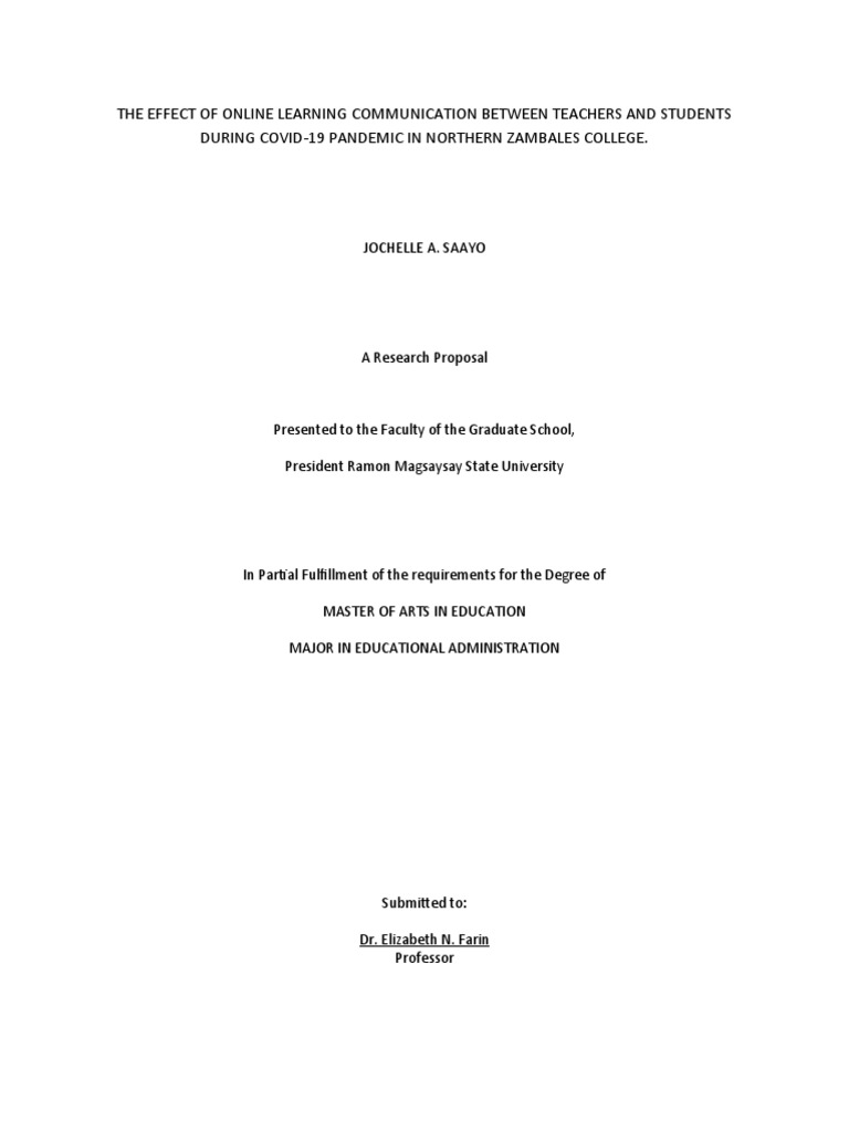 Online Learning Impact on Teacher-Student Communication | PDF ...