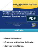 Foro XXI Principales Barreras Tecnologicas para La Promocion y Desarrollo de Proyectos de Generacion de Energia A Partir Del Biogas