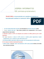 Curs 9 - Traducerea Informatiei Genetice